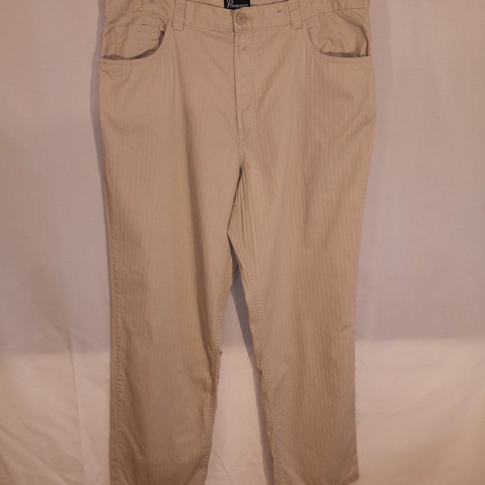Penmans Men's Straight Leg Beige Casual / Dress Pants